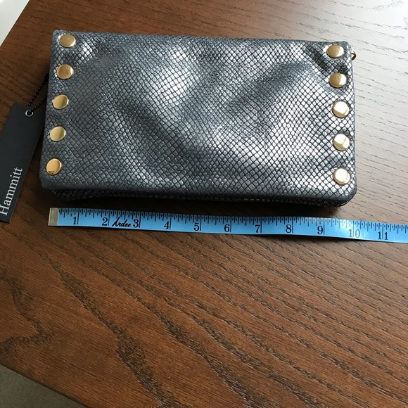 NWT Hammitt “Pierce” Silver Crossbody Handbag/Wallet - Picture 11 of 12